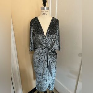 Zara Crushed Velvet 70’s Glam Dress